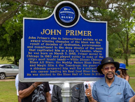 Blues Legend John Primer Receives Mississippi Blues Trail Marker