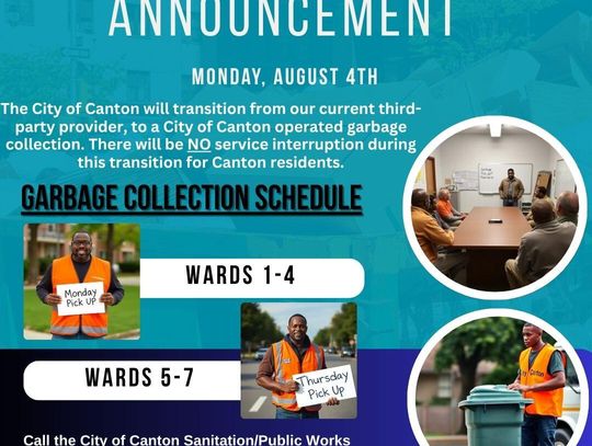 City of Canton Garbage Collection Announcement