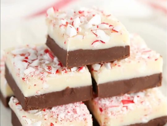 Dairy Free Peppermint Chocolate Fudge