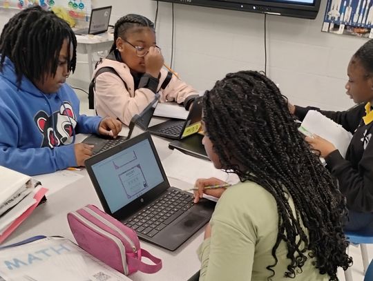 Fifth graders review properties of matter with escape room