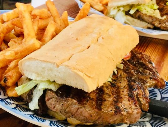 If you’re not a seafood-lover (or even if you are) a dressed ribeye po’boy encased in French bread at Taranto’s in Biloxi’s Woolmarket area is always the perfect choice.