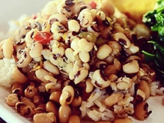 Hoppin' John, served with a slice of cornbread, is a great New Year's Day meal or the perfect way to recycle leftover black-eyed peas on Jan. 2.