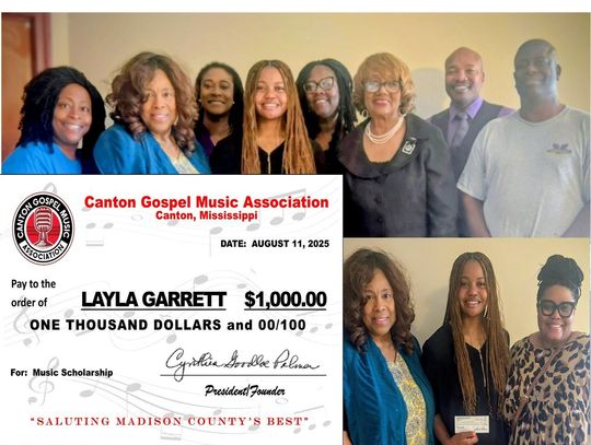 Layla Garrett awarded Canton Gospel Scholarship