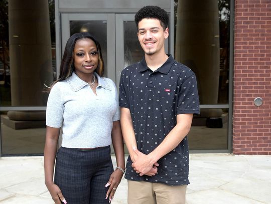 Pictured are Andrea Luckett of Canton (left) and Makaio Feria of Madison.