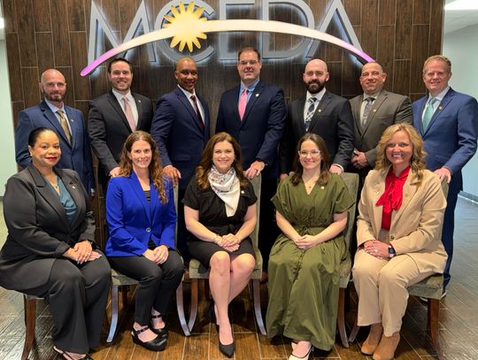 Pictured (l to r) are, seated: Cassandra Brown, G.A. Carmichael Family Health Center; Casey Lee, PriorityOne Bank; Hayden Kennedy, WBA Architecture; Jessica Ward, Wages Civil; and Pam Gordon, Story Financial Partners; and standing: Mitch Watkins, Nissan North America; Hugh Warren, Jones Walker; Dext