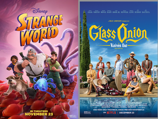 Movie Reviews: Thanksgiving Double Helping - "Strange World" & "Glass Onion"