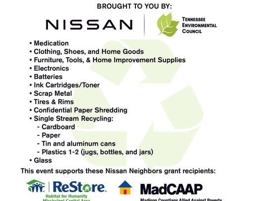 Nissan to host free Recycling Roundup in Canton Sept. 19