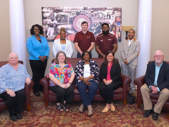 Hinds Community College IDEALists for spring 2025 include (l to r), front row: Kathy Jones of Raymond, Catherine Odom of Pearl, Shirley Henderson of Clinton, Robyn Burchfield of Clinton and Jim Harper of Vicksburg; and back row: Elmira Ratliff of Canton, Deshanna Dixon of Utica, Matthew Campbell of