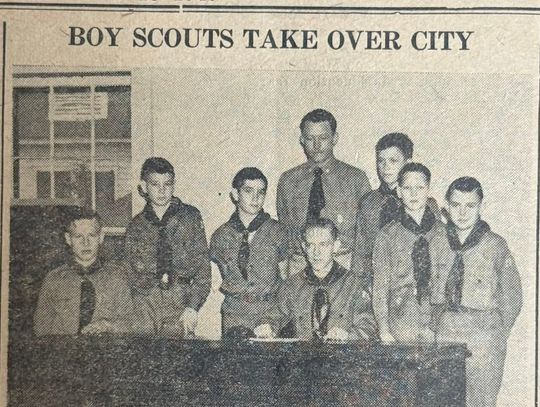 Way back when: local Boy Scouts at City Hall