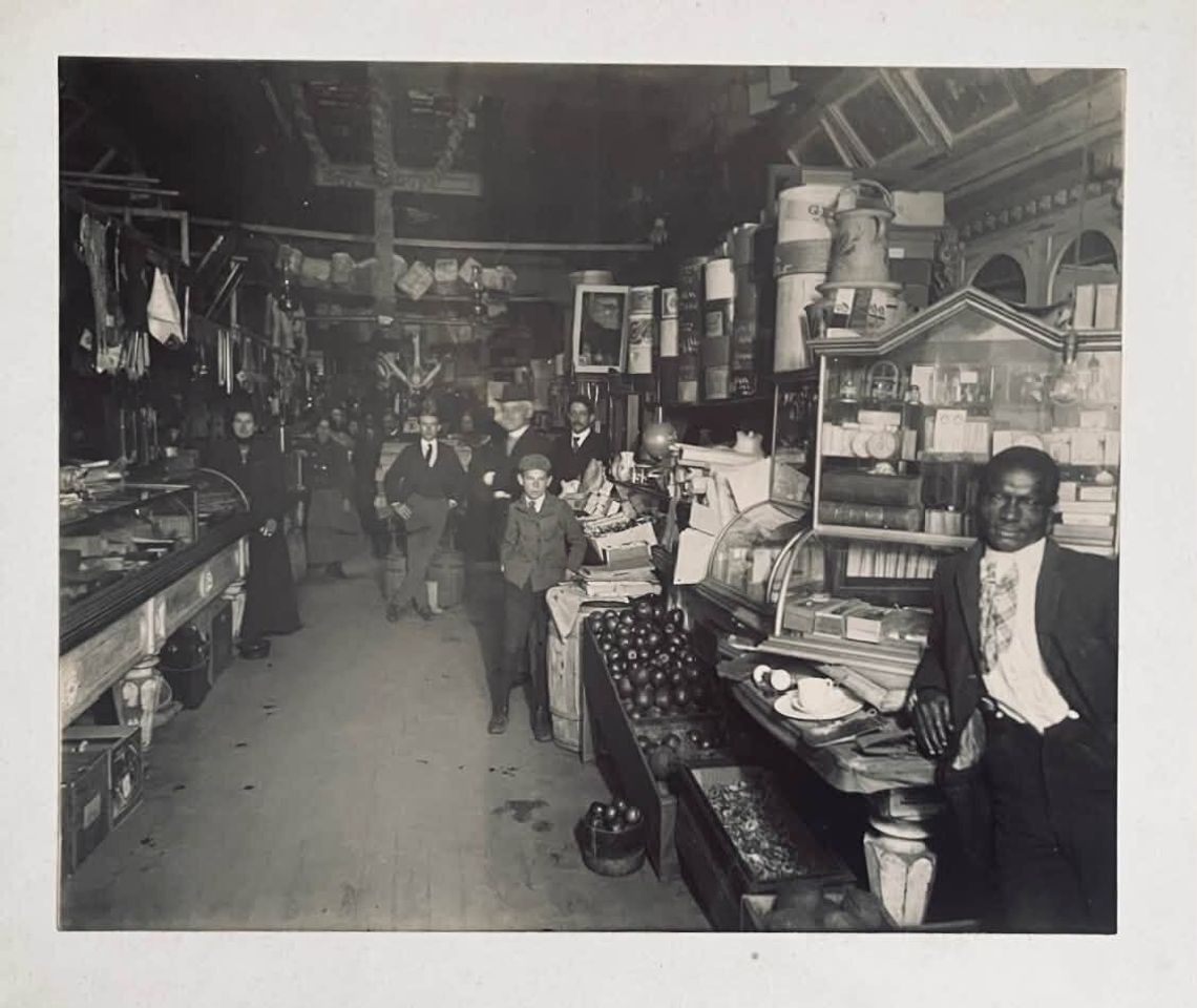 A Blast from the Past: Henry Gwinner’s Store on the Canton Square Black-and-white photograph of the crowded interior of Henry Gwinner’s store, with shelves, counters and men standing among the merchandise