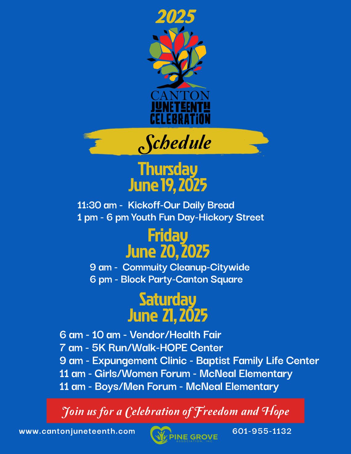 Canton, MS to Host 2025 Juneteenth Celebration Honoring Freedom, Culture, and Community