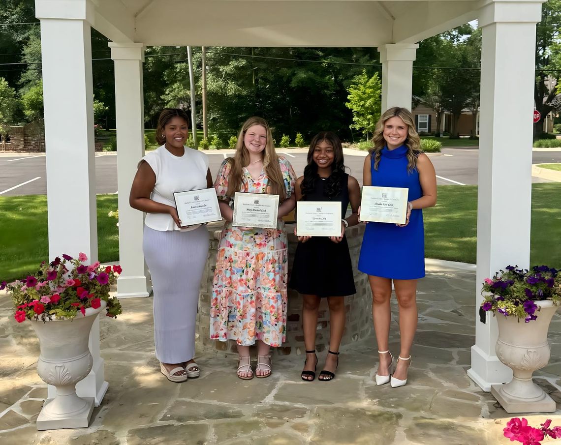 Pictured (l to r) are Amari Alexander, Mary Michael Cook, Kiersten Levy and Ameila Rose.  Not pictured is Mary Pyatt Cocke.