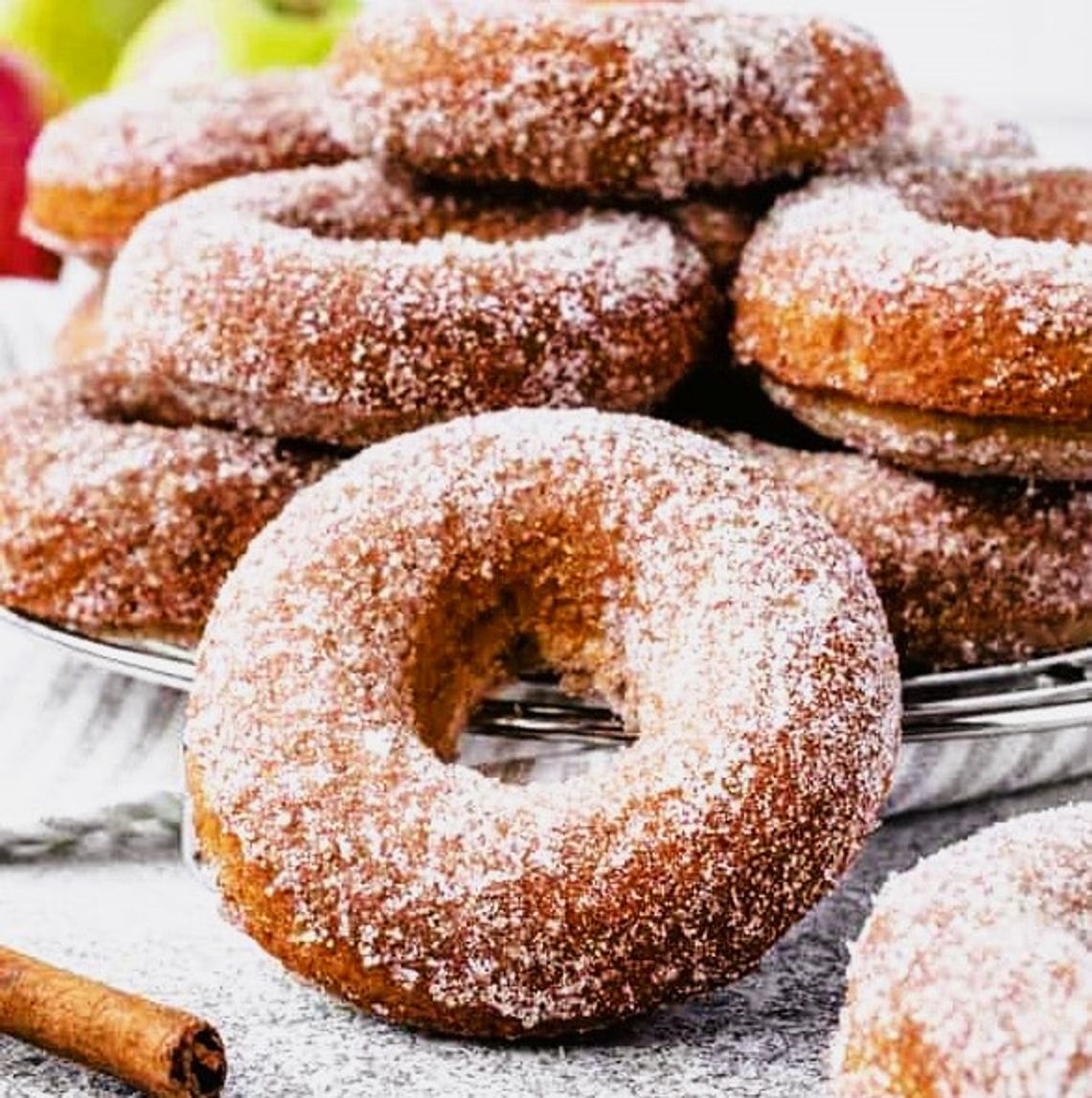 Baked apple cider doughnuts are the perfect fall treat with a cup of hot apple cider or coffee.