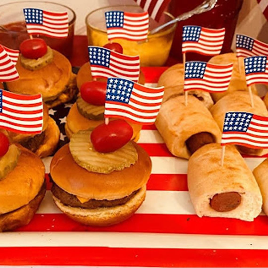 Kara's Sights & Bites: Make this 4th of July a festive, stress-free holiday Sliders and pretzel dogs that can be prepared easily indoors and decorated with patriotic touches are the perfect Fourth of July meal. Photo by Kara Kimbrough