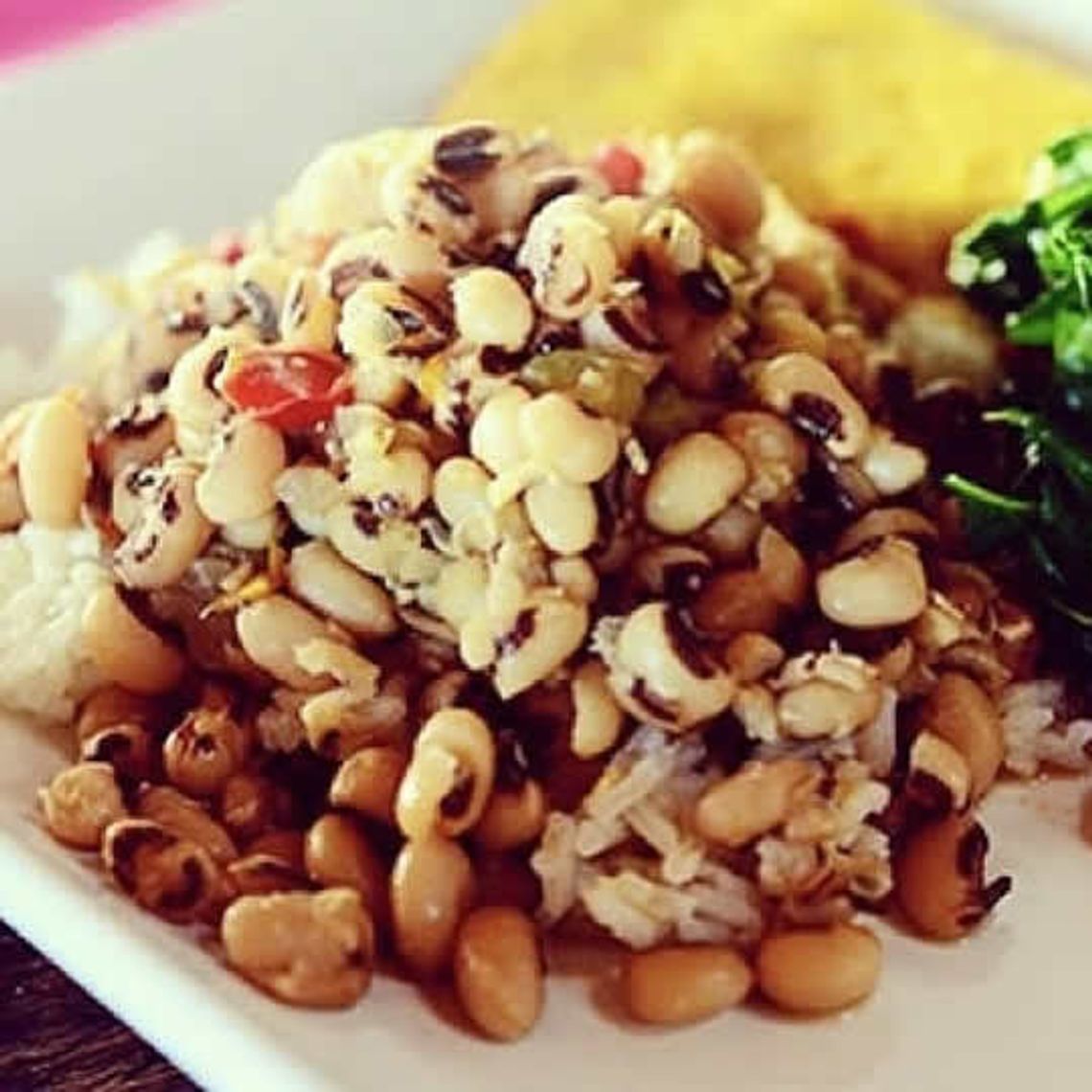 Hoppin' John, served with a slice of cornbread, is a great New Year's Day meal or the perfect way to recycle leftover black-eyed peas on Jan. 2.