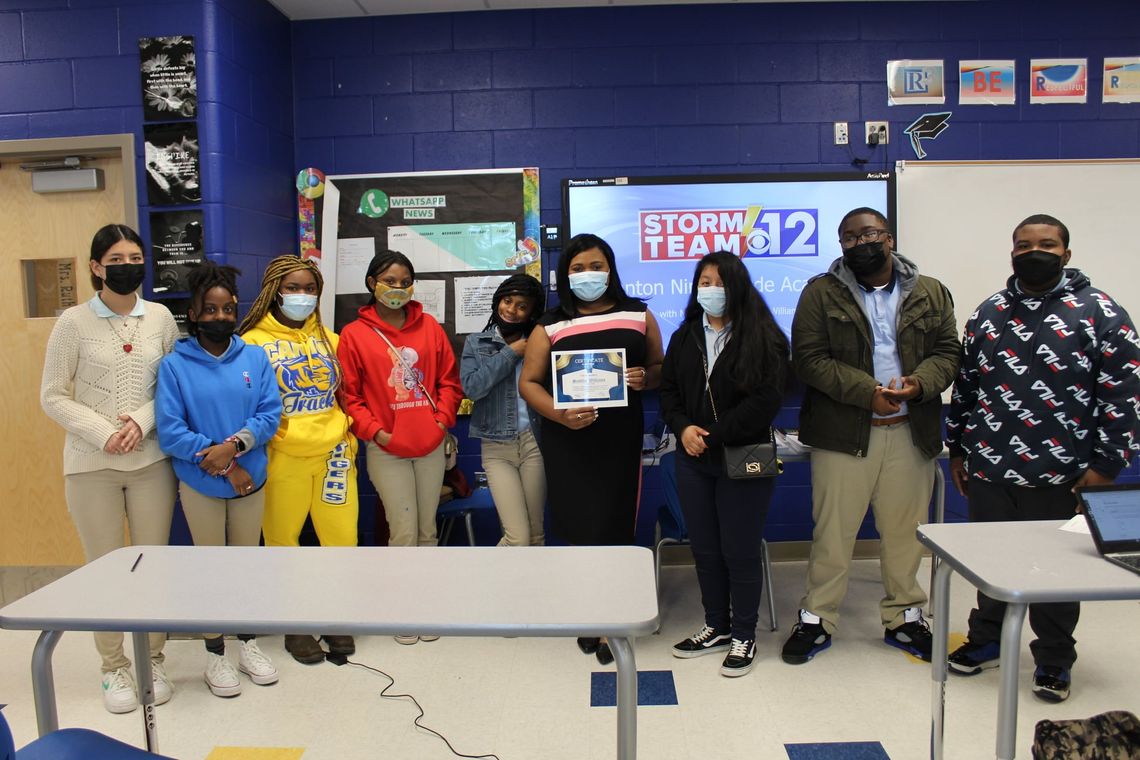 Meteorologist Scottlin Williams visits CNGA Scholars