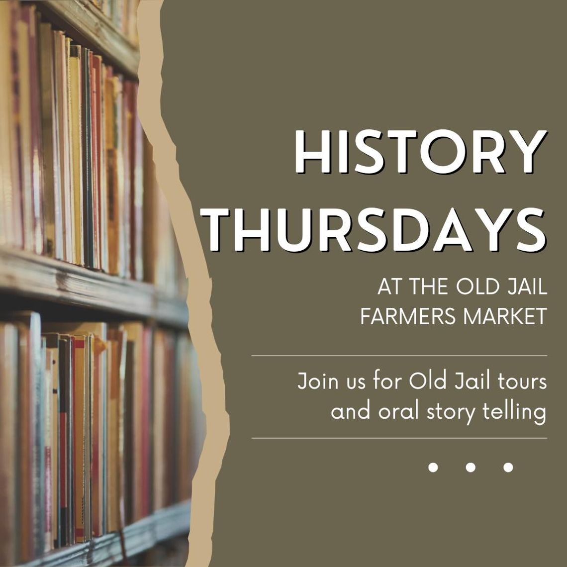 Old Jail tours and storytelling join Canton Farmers Market events