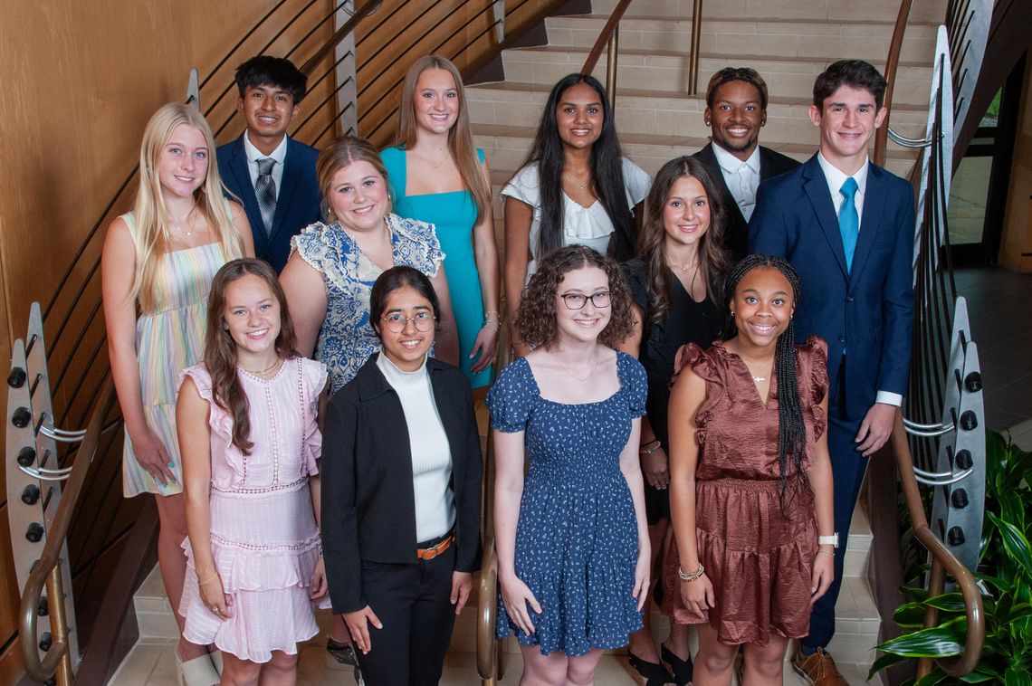 Pictured (l to r) are, front row: Christy Rutledge, Jackson Prep; Kashvi Sukhadia, Ridgeland High School; Katie Lancaster, St. Joseph Catholic School; and Avonna Mendenhall, Germantown High School; middle row: Mackenzie Turner, Canton Academy; Mary Lamar Chustz, Jackson Academy; Adelaide Jacobs, Mad