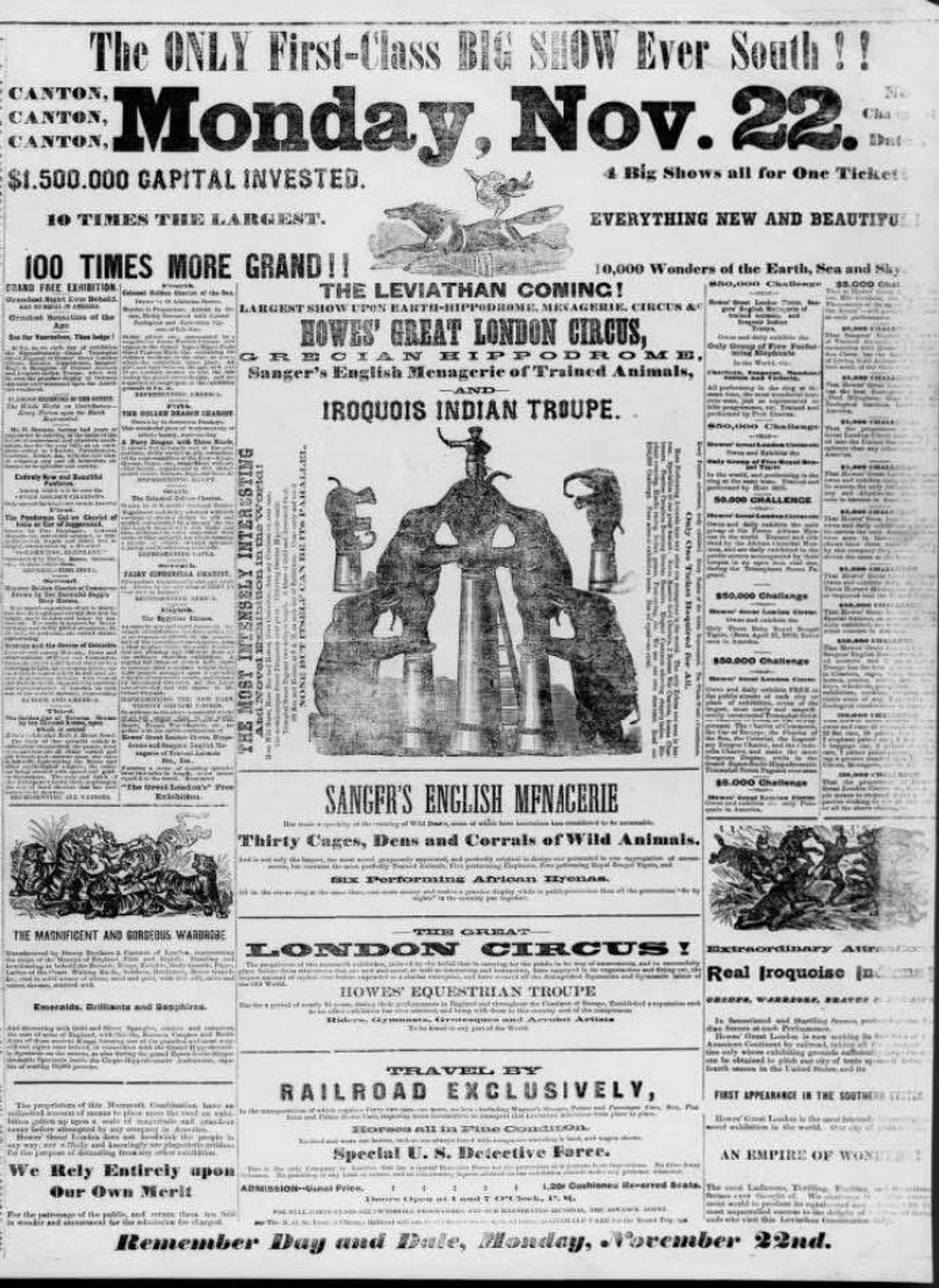 Way back when: Howes’ Great London Circus
