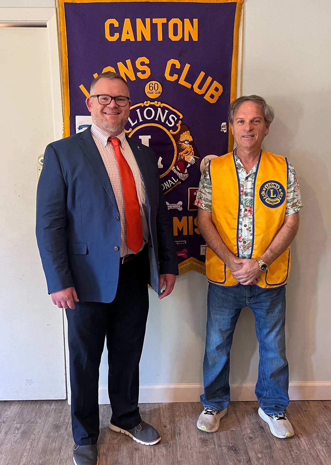 Brad Martin and Lion President Gary Teasley
