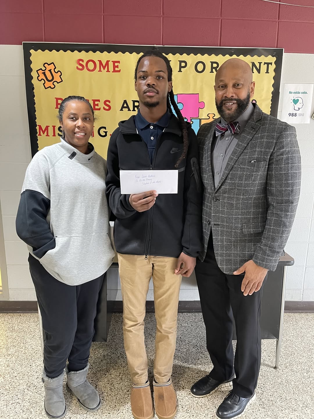Pictured are Trina Nichols, Keiston Fleming, and Michael Ellis
